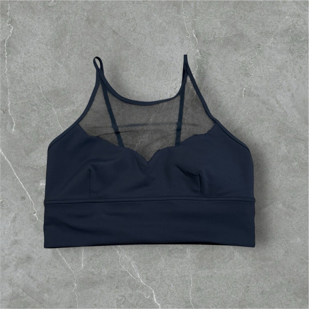 lululemon athletica Navy Mesh-Detail Sports Bra